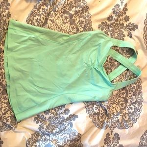 Mint backless Lululemon yoga tank